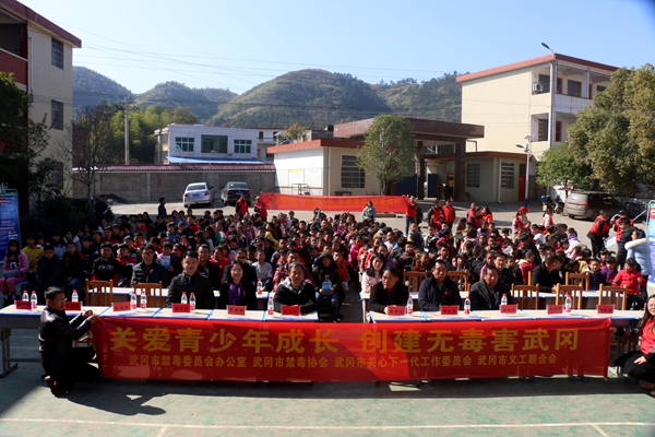 团中央禁毒防艾宣传活动走进湖南省武冈黄塘中学